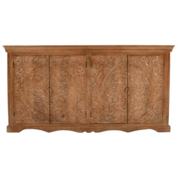 Brooklyn Adair 4 Door Mango Wood Sideboard - Brown - Wilko - thumbnail 3