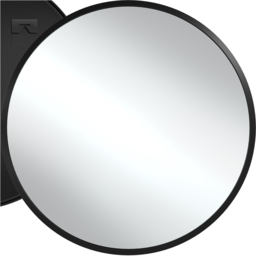 tectake Fiona Black Aluminium Frame Round Wall Mounted Mirror 50cm - Size: 2.5 x 50 x 50cm - Wilko - thumbnail 4