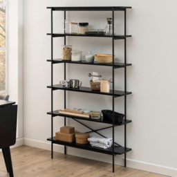 Florence Angus 5 Shelf Black Bookcase - Furniture To Go - Wilko