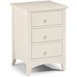 Julian Bowen Cameo 3 Drawer Stone White Bedside Table - Wilko - thumbnail 3