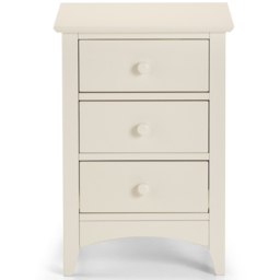 Julian Bowen Cameo 3 Drawer Stone White Bedside Table - Wilko - thumbnail 5