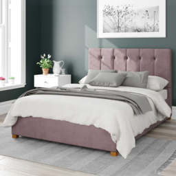 Aspire Hepburn Super King Blush Plush Velvet Ottoman Bed - Pink - Aspire Beds - Wilko