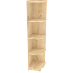 Decorotika Liva 5 Tier MDF Corner Bookcase - Size: 28 x 138 x 31cm - Brown - Wilko - thumbnail 3