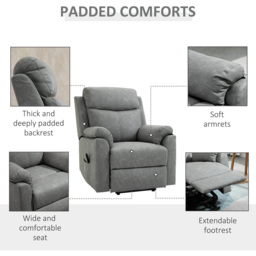 Portland Grey Faux Leather Electric Riser Recliner Chair with Remote - Size: Single - Wilko - thumbnail 7