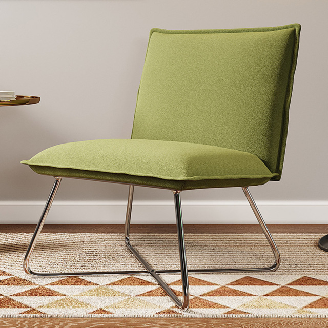 Living and Home Modern Green Linen Accent Chair - Size: Single - Wilko - image 1