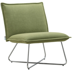 Living and Home Modern Green Linen Accent Chair - Size: Single - Wilko - thumbnail 4