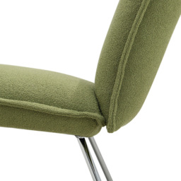 Living and Home Modern Green Linen Accent Chair - Size: Single - Wilko - thumbnail 6