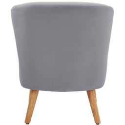GFW Evie Grey Velvet Accent Chair - Size: Single - Wilko - thumbnail 6