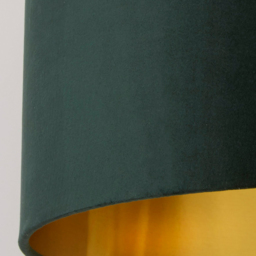 Lighting Collection Green Gold Inner Velvet Drum Shade 50cm - Size: 28 x 50 x 50cm - Wilko - thumbnail 5