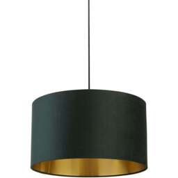 Lighting Collection Green Gold Inner Velvet Drum Shade 50cm - Size: 28 x 50 x 50cm - Wilko