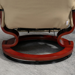Portland Cream Faux Leather Swivel Manual Recliner Chair - Size: Single - Wilko - thumbnail 4