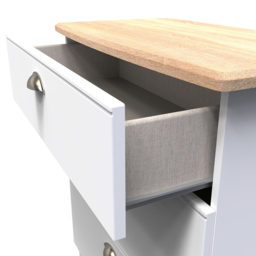 Crowndale Victoria 3 Drawer White Ash and Oak Chest of Drawers - Wilko - thumbnail 7