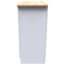 Crowndale Victoria 3 Drawer White Ash and Oak Chest of Drawers - Wilko - thumbnail 4