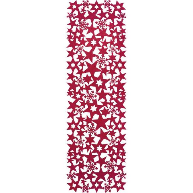 St Helens Maroon Felt Table Runner 98 x 30cm - Size: 980 x 300 x 3cm - Red - Wilko - image 1