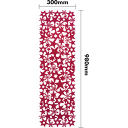 St Helens Maroon Felt Table Runner 98 x 30cm - Size: 980 x 300 x 3cm - Red - Wilko - thumbnail 5
