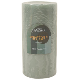 Warm Vanilla or Eucalyptus Scented Pillar Candle - True Aroma - Wilko - thumbnail 3