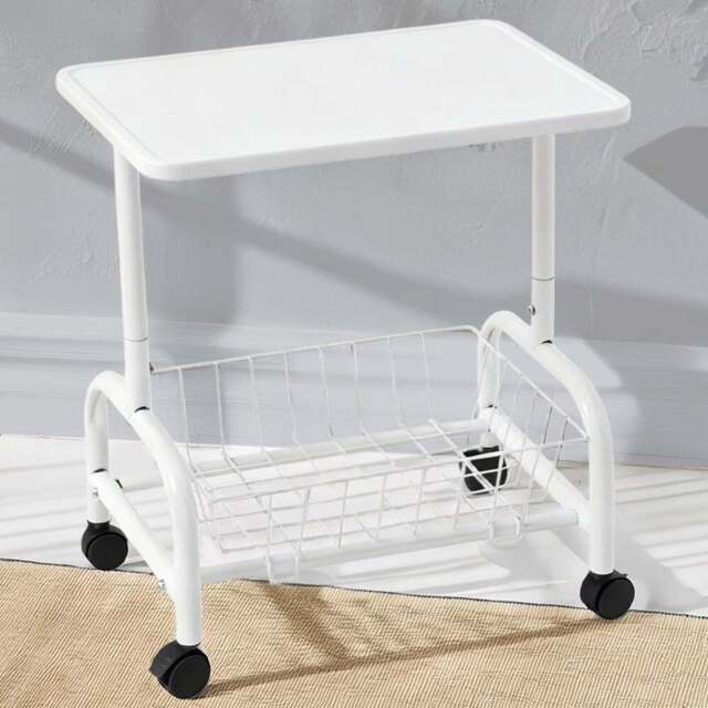 Living and Home White Side Table with Basket - Size: 50 x 47 x 35cm - Wilko - image 1