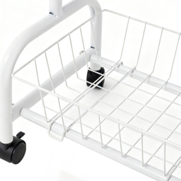 Living and Home White Side Table with Basket - Size: 50 x 47 x 35cm - Wilko - thumbnail 7