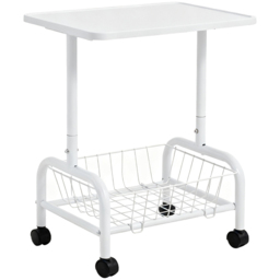 Living and Home White Side Table with Basket - Size: 50 x 47 x 35cm - Wilko - thumbnail 6