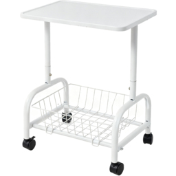 Living and Home White Side Table with Basket - Size: 50 x 47 x 35cm - Wilko - thumbnail 4