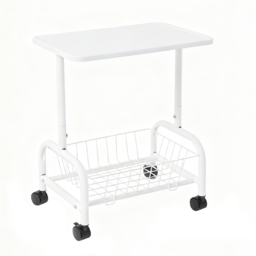 Living and Home White Side Table with Basket - Size: 50 x 47 x 35cm - Wilko - thumbnail 5