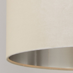 Lighting Collection Cream Silver Inner Velvet Drum Shade 30cm - Size: 20 x 30 x 30cm - Wilko - thumbnail 5