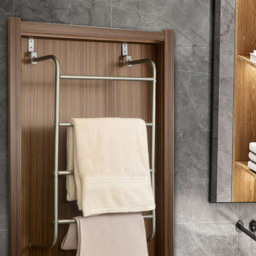 House of Home 4 Tier Silver Over The Door Bar - Size: 16 x 47 x 83cm - Wilko - thumbnail 3