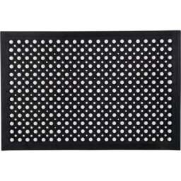 Floortex Doortex Open-Top Black Anti-Fatigue Mat 80 x 120cm - Size: 120 x 80 x 1.4cm - Wilko