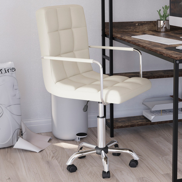 Vida Designs Calbo Beige Office Chair - Cream - Wilko - image 1