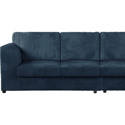 Luxor 4 Seater Navy Blue Jumbo Cord Full Back Sofa - Wilko - thumbnail 4