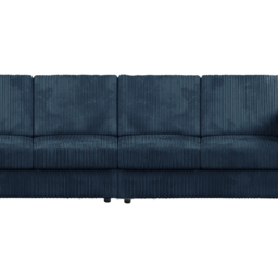 Luxor 4 Seater Navy Blue Jumbo Cord Full Back Sofa - Wilko - thumbnail 5