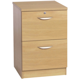 R White Cabinets 2 Drawer Brown Filing Cabinet - Size: 72.8 x 47.9 x 54cm - Wilko - thumbnail 3