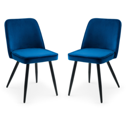Julian Bowen Burgess Set of 2 Blue Dining Chair - Wilko - thumbnail 3