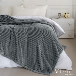 Velosso Bellissima Silver Plush Throw 150 x 200cm - Size: 150 x 200 x 1cm - Wilko - thumbnail 5
