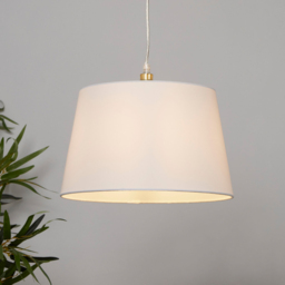 Lighting Collection Yates White Tapered Drum Lamp Shade 30cm - Size: 20 x 31 x 31cm - Wilko - thumbnail 3