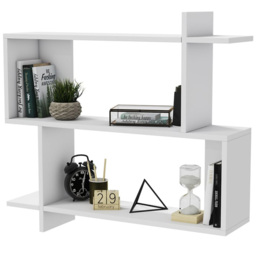 Decorotika Mina 3 Tier White Zigzag Floating Shelf - Size: 81 x 90 x 22cm - Wilko - thumbnail 5