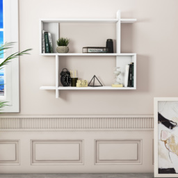 Decorotika Mina 3 Tier White Zigzag Floating Shelf - Size: 81 x 90 x 22cm - Wilko - thumbnail 7