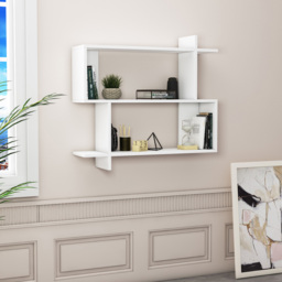 Decorotika Mina 3 Tier White Zigzag Floating Shelf - Size: 81 x 90 x 22cm - Wilko - thumbnail 6