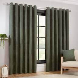 Aspen Eyelet CurtainGreen168cm229cm - Divante - Wilko - thumbnail 3
