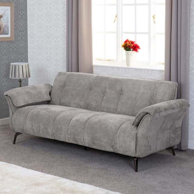 Seconique Amalfi 3 Seater Grey Fabric Sofa - Wilko - image 1