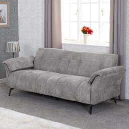 Seconique Amalfi 3 Seater Grey Fabric Sofa - Wilko