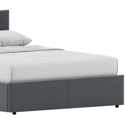 Vida Designs Veronica Double Light Grey Linen Ottoman Bed - Wilko - thumbnail 5