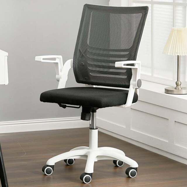 Living and Home White and Black Mesh Swivel Office Chair - Wilko - image 1