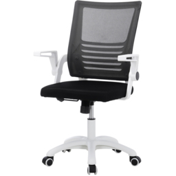 Living and Home White and Black Mesh Swivel Office Chair - Wilko - thumbnail 3