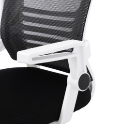 Living and Home White and Black Mesh Swivel Office Chair - Wilko - thumbnail 5