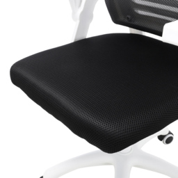 Living and Home White and Black Mesh Swivel Office Chair - Wilko - thumbnail 6