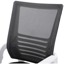 Living and Home White and Black Mesh Swivel Office Chair - Wilko - thumbnail 4