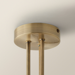 ValueLights Amelie 3 Way Ribbed Glass Gold Stem LED Ceiling Pendant Light - Size: 25 x 38 x 36cm - Wilko - thumbnail 5