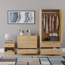 Vida Designs Riano Pine 3 Piece Bedroom Furniture Set - Wilko - thumbnail 4