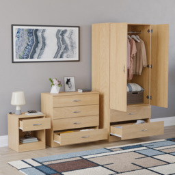 Vida Designs Riano Pine 3 Piece Bedroom Furniture Set - Wilko - thumbnail 6